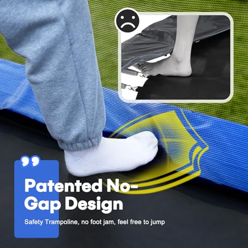 Zupapa 1800LBS Weight Capacity Rectangle Trampoline